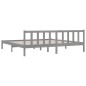 vidaXL Estructura de cama madera maciza gris Super King 180x200 cm vidaXL Estructura de cama madera maciza gris Super King 180x200 cm