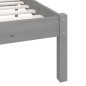 vidaXL Estructura de cama madera maciza gris Super King 180x200 cm vidaXL Estructura de cama madera maciza gris Super King 180x200 cm