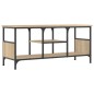 vidaXL Mueble TV hierro madera contrachapada roble Sonoma 100x35x45 cm