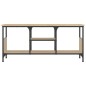 vidaXL Mueble TV hierro madera contrachapada roble Sonoma 100x35x45 cm