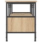 vidaXL Mueble TV hierro madera contrachapada roble Sonoma 100x35x45 cm