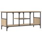 vidaXL Mueble TV hierro madera contrachapada roble Sonoma 100x35x45 cm
