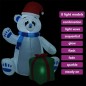 vidaXL Oso polar inflable de Navidad LED interior y exterior 1,8 m vidaXL Oso polar inflable de Navidad LED interior y exterior 1,8 m