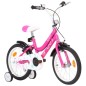 vidaXL Bicicleta para niños 16 pulgadas negro y rosa vidaXL Bicicleta para niños 16 pulgadas negro y rosa
