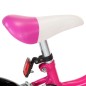 vidaXL Bicicleta para niños 16 pulgadas negro y rosa vidaXL Bicicleta para niños 16 pulgadas negro y rosa