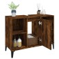 vidaXL Armario de lavabo madera contrachapada roble ahumado 80x33x60cm