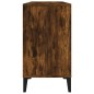 vidaXL Armario de lavabo madera contrachapada roble ahumado 80x33x60cm