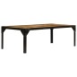 vidaXL Mesa de centro de madera maciza de mango rugosa y acero 110 cm vidaXL Mesa de centro de madera maciza de mango rugosa y acero 110 cm