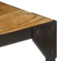 vidaXL Mesa de centro de madera maciza de mango rugosa y acero 110 cm vidaXL Mesa de centro de madera maciza de mango rugosa y acero 110 cm
