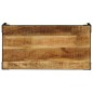 vidaXL Mesa de centro de madera maciza de mango rugosa y acero 110 cm vidaXL Mesa de centro de madera maciza de mango rugosa y acero 110 cm