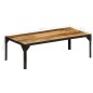 vidaXL Mesa de centro de madera maciza de mango rugosa y acero 110 cm vidaXL Mesa de centro de madera maciza de mango rugosa y acero 110 cm
