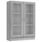vidaXL Vitrina madera contrachapada gris Sonoma 82,5x30,5x115 cm vidaXL Vitrina madera contrachapada gris Sonoma 82,5x30,5x115 cm