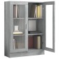 vidaXL Vitrina madera contrachapada gris Sonoma 82,5x30,5x115 cm vidaXL Vitrina madera contrachapada gris Sonoma 82,5x30,5x115 cm