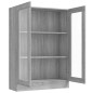 vidaXL Vitrina madera contrachapada gris Sonoma 82,5x30,5x115 cm vidaXL Vitrina madera contrachapada gris Sonoma 82,5x30,5x115 cm