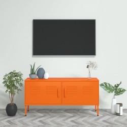 vidaXL Mueble para TV de acero naranja 105x35x50 cm