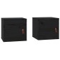 vidaXL Armarios de pared 2 uds madera maciza pino negro 31,5x30x30 cm vidaXL Armarios de pared 2 uds madera maciza pino negro 31,5x30x30 cm