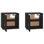 vidaXL Armarios de pared 2 uds madera maciza pino negro 31,5x30x30 cm vidaXL Armarios de pared 2 uds madera maciza pino negro 31,5x30x30 cm