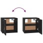 vidaXL Armarios de pared 2 uds madera maciza pino negro 31,5x30x30 cm vidaXL Armarios de pared 2 uds madera maciza pino negro 31,5x30x30 cm