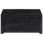 vidaXL Mesa de centro madera maciza de mango negro 65x65x30 cm