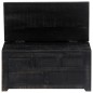vidaXL Mesa de centro madera maciza de mango negro 65x65x30 cm