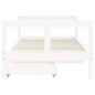 vidaXL Estructura cama infantil y cajones madera pino blanco 80x160 cm