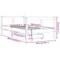 vidaXL Estructura cama infantil y cajones madera pino blanco 80x160 cm