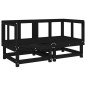 vidaXL Sofás esquineros con cojines 2 uds madera maciza de pino negro vidaXL Sofás esquineros con cojines 2 uds madera maciza de pino negro