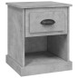 vidaXL Mesita de noche madera contrachapada gris hormigón 39x39x47,5cm vidaXL Mesita de noche madera contrachapada gris hormigón 39x39x47,5cm