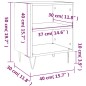 vidaXL Mesitas de noche 2 uds madera gris hormigón 40x30x50 cm