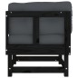vidaXL Sofás esquineros con cojines 2 uds madera maciza de pino negro vidaXL Sofás esquineros con cojines 2 uds madera maciza de pino negro