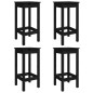 vidaXL Set de mesa y taburetes altos jardín 5 piezas madera pino negro vidaXL Set de mesa y taburetes altos jardín 5 piezas madera pino negro