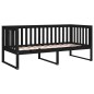 vidaXL Sofá cama de madera maciza de pino negro 100x200 cm vidaXL Sofá cama de madera maciza de pino negro 100x200 cm