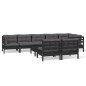 vidaXL Sofá cama de madera maciza de pino negro 100x200 cm vidaXL Sofá cama de madera maciza de pino negro 100x200 cm