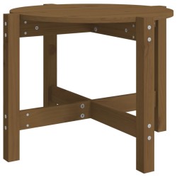 vidaXL Mesa de centro de madera maciza de pino marrón miel 62,5x45 cm