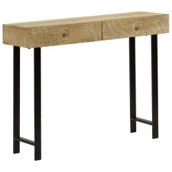 vidaXL Mesa consola de madera maciza de mango 102x30x79 cm