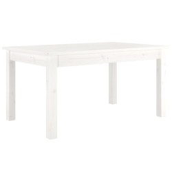 vidaXL Mesa de centro de madera maciza de pino blanco 80x50x40 cm