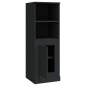vidaXL Aparador alto madera contrachapada negro 36x35,5x103,5 cm vidaXL Aparador alto madera contrachapada negro 36x35,5x103,5 cm