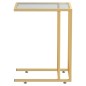 vidaXL Mesa auxiliar de ordenador vidrio transparente negro 50x35x65cm vidaXL Mesa auxiliar de ordenador vidrio transparente negro 50x35x65cm