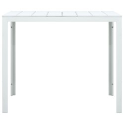 vidaXL Mesa de centro de HDPE con aspecto de madera blanco 78x78x74 cm