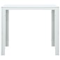 vidaXL Mesa de centro de HDPE con aspecto de madera blanco 78x78x74 cm