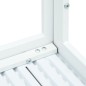vidaXL Mesa de centro de HDPE con aspecto de madera blanco 78x78x74 cm