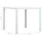 vidaXL Mesa de centro de HDPE con aspecto de madera blanco 78x78x74 cm