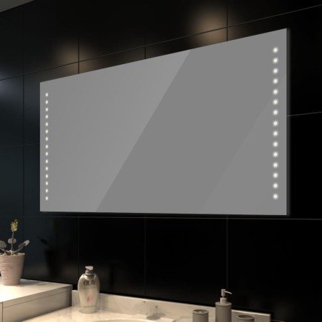 vidaXL Espejo de pared con luces LED 100x60 cm 