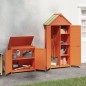 vidaXL Cobertizos para herramientas jardín 2 pzas madera pino marrón vidaXL Cobertizos para herramientas jardín 2 pzas madera pino marrón