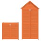 vidaXL Cobertizos para herramientas jardín 2 pzas madera pino marrón vidaXL Cobertizos para herramientas jardín 2 pzas madera pino marrón