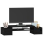 vidaXL Soporte para monitor madera maciza de pino negro 70x27,5x15 cm vidaXL Soporte para monitor madera maciza de pino negro 70x27,5x15 cm