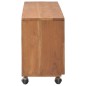 vidaXL Mueble para TV con ruedas madera maciza de teca 110x30x40 cm 