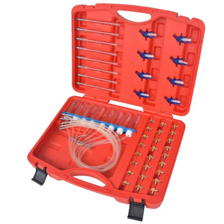 vidaXL Medidor de flujo diesel y adaptadores Common Rail 8 cilindros