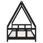 vidaXL Estructura de cama para niños madera de pino negro 90x200 cm vidaXL Estructura de cama para niños madera de pino negro 90x200 cm