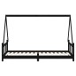 vidaXL Estructura de cama para niños madera de pino negro 90x200 cm vidaXL Estructura de cama para niños madera de pino negro 90x200 cm